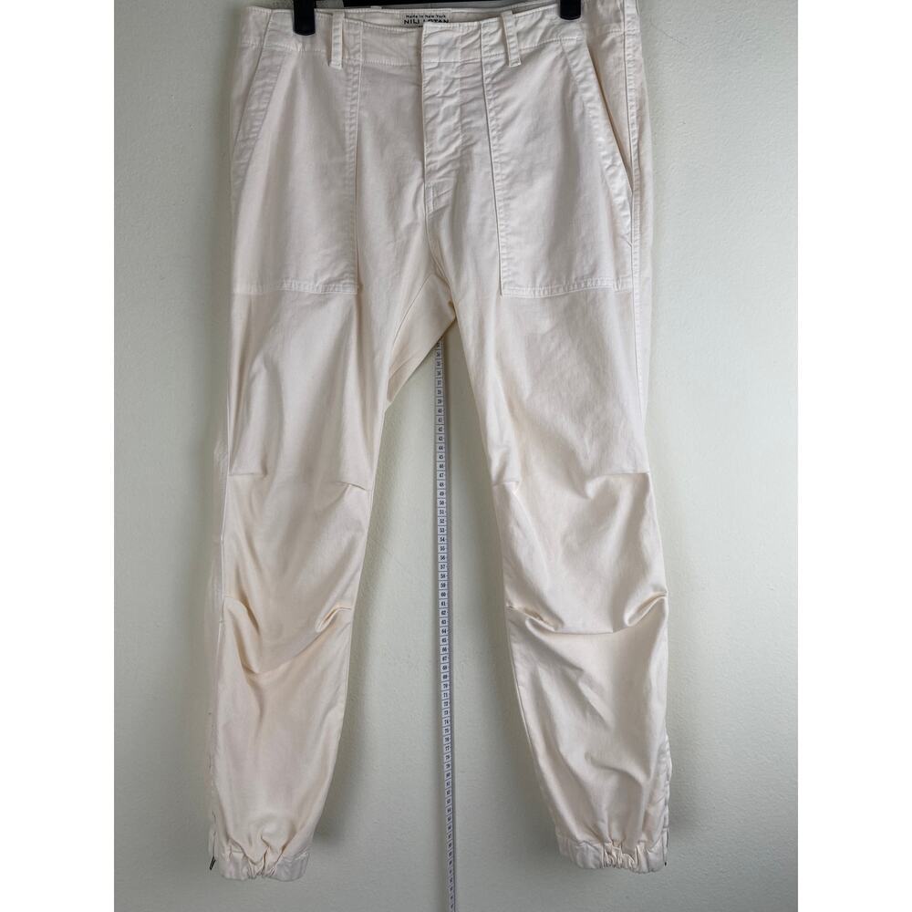 Nili Lotan Cropped Military Pants Eggshell Utility Cotton Stretch Size 6 - Picture 10 of 16